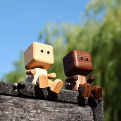 Cute Wooden Driving Buddy Robot Car Diffuser