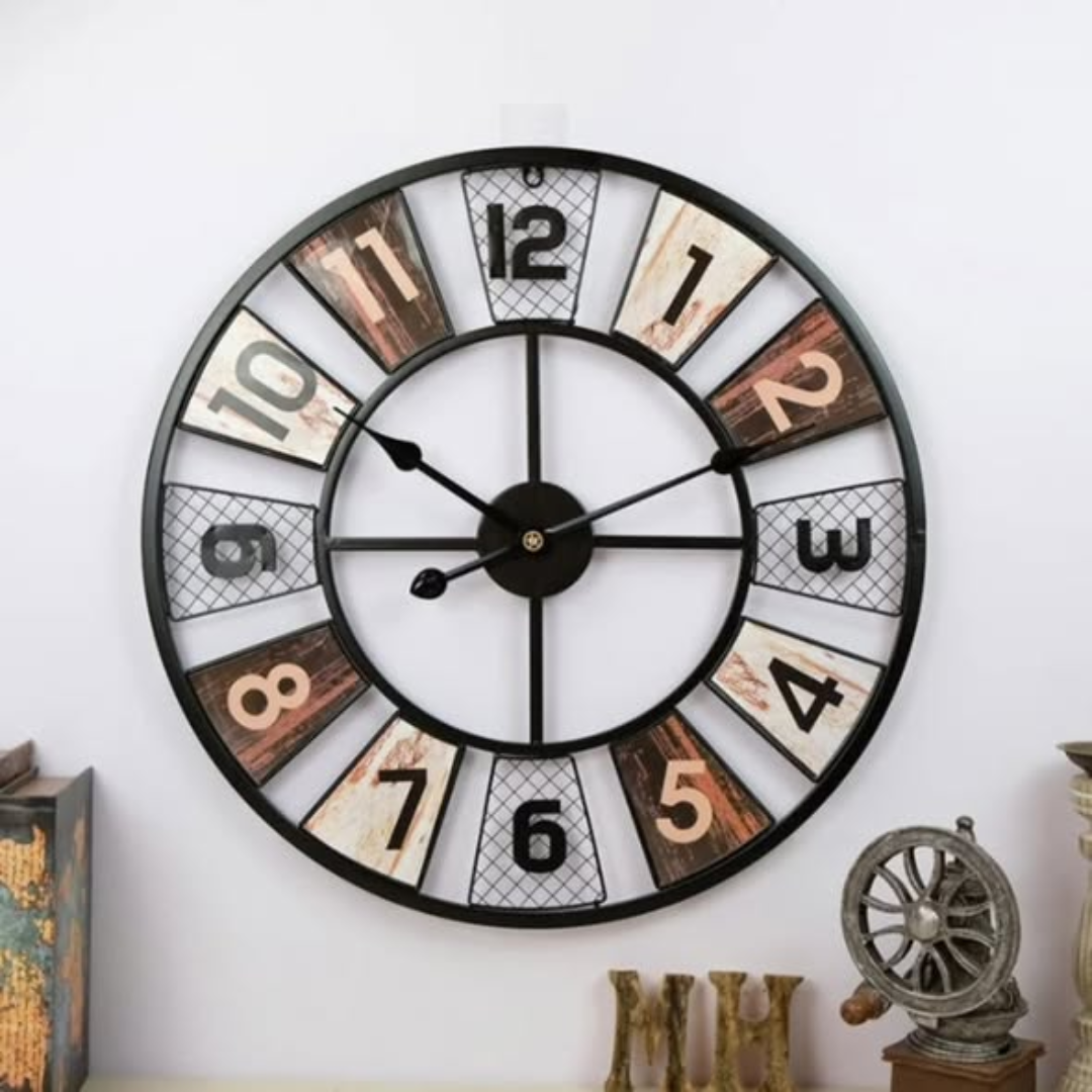 Light Luxury Metal Round Wall Clock