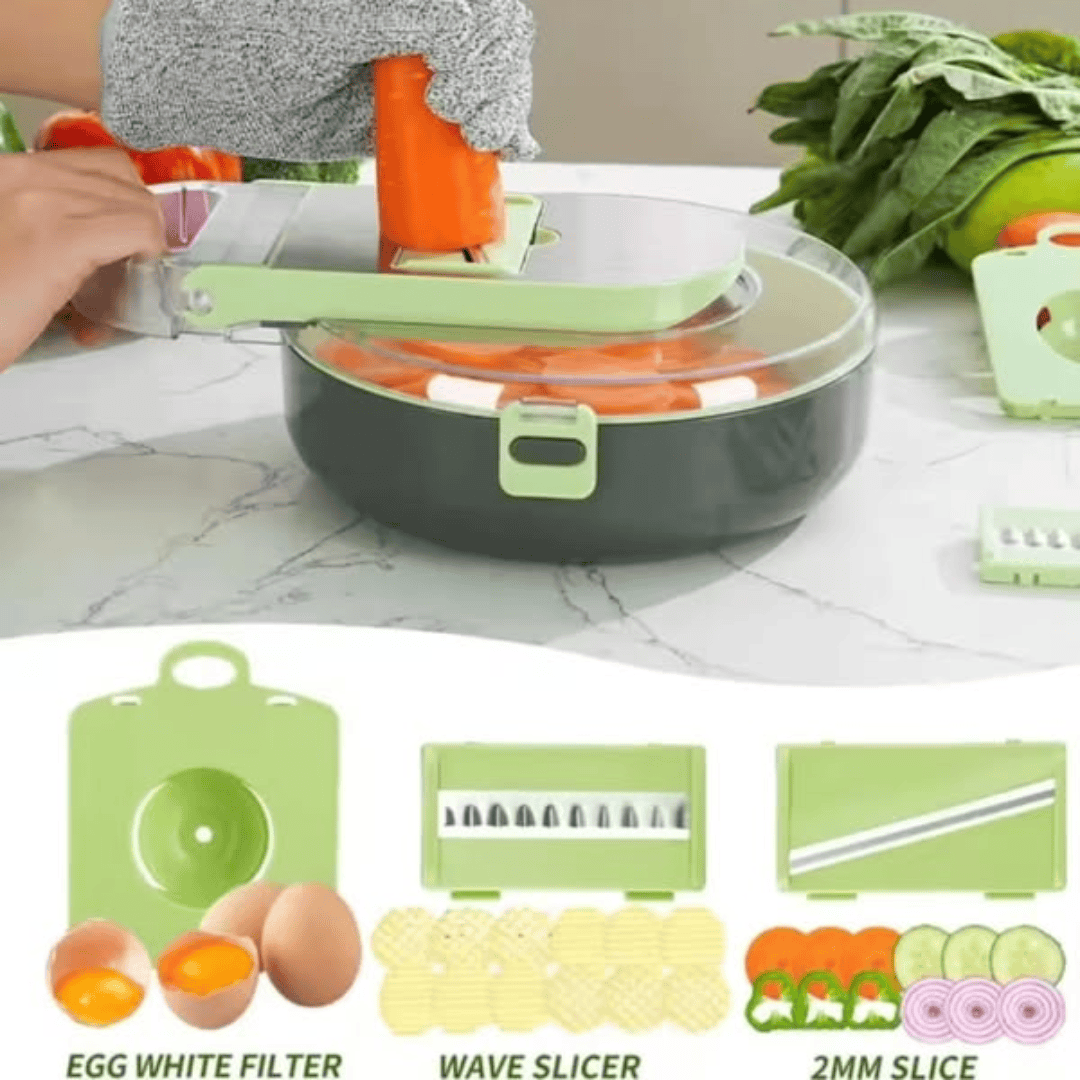 9Pcs Vegetable Chopper Cutter