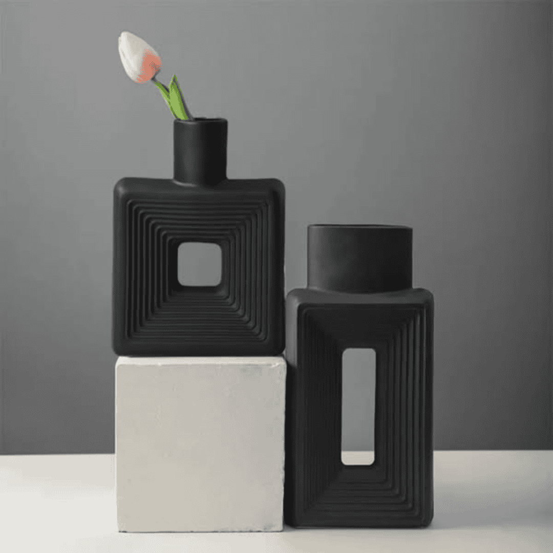 2Pcs Decorative Vase Set
