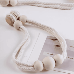 2pcs Magnetic Curtain Binding Straps with Solid Wood