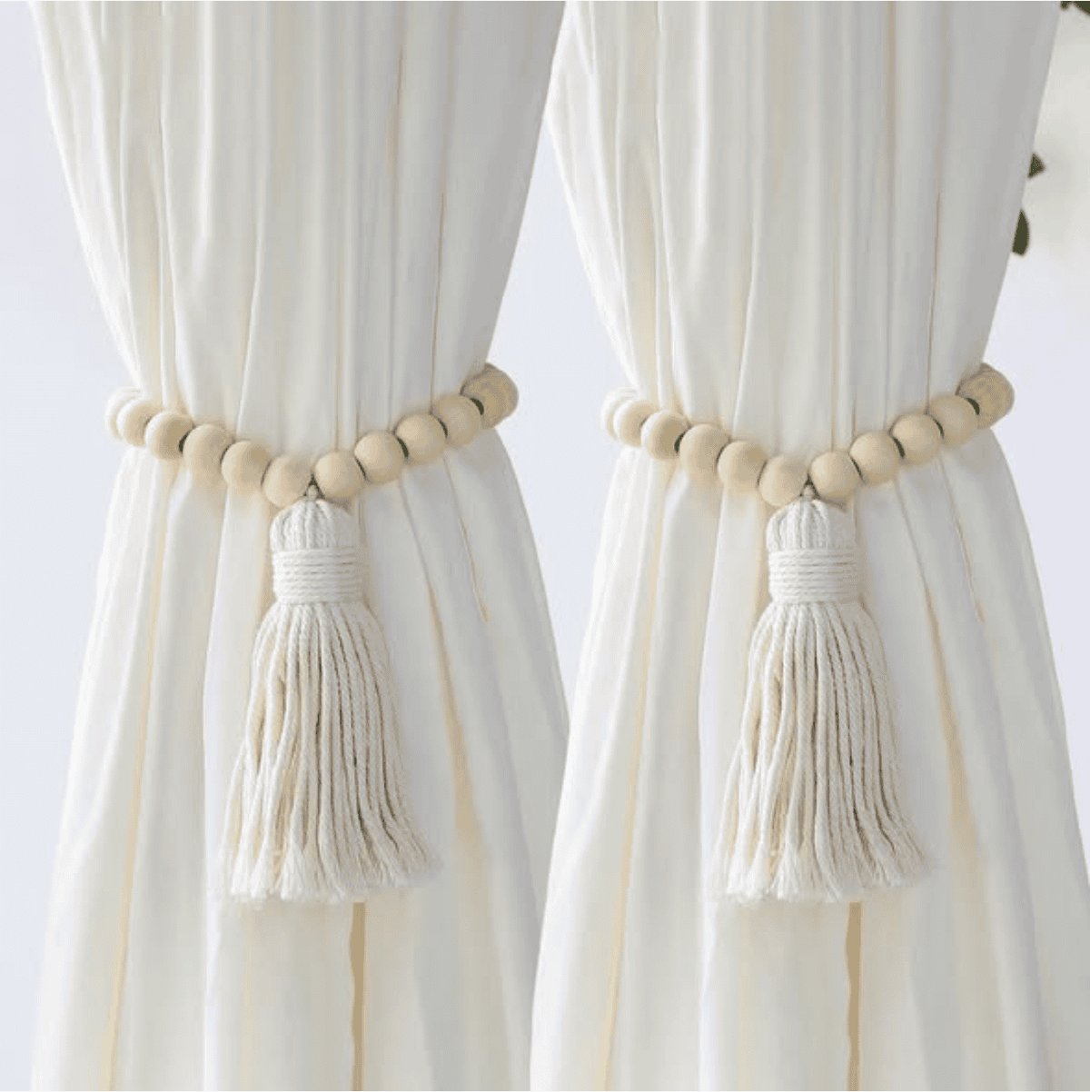Wooden Beads Curtain Tie Backs