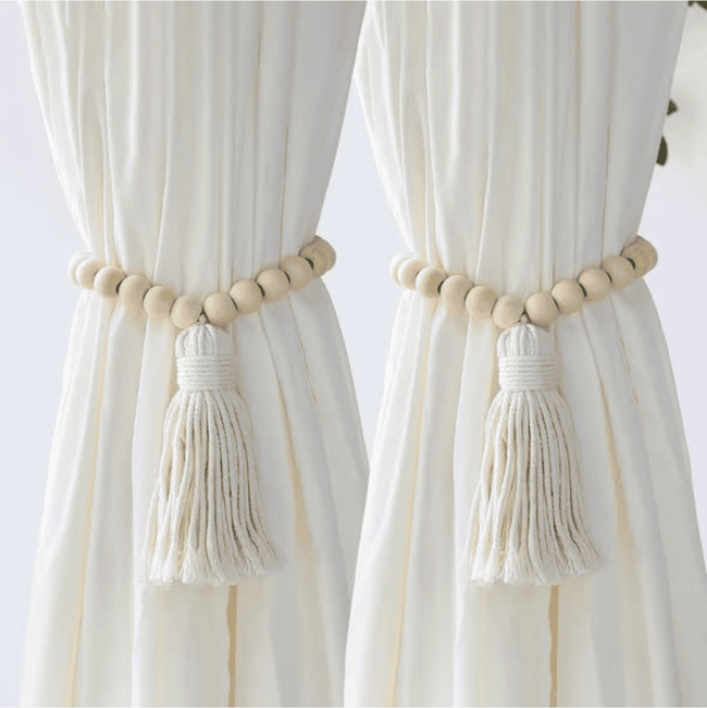 Wooden Beads Curtain Tie Backs