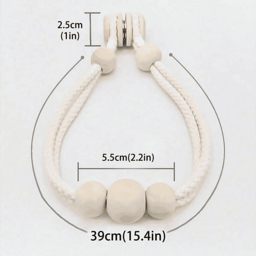2pcs Magnetic Curtain Binding Straps with Solid Wood