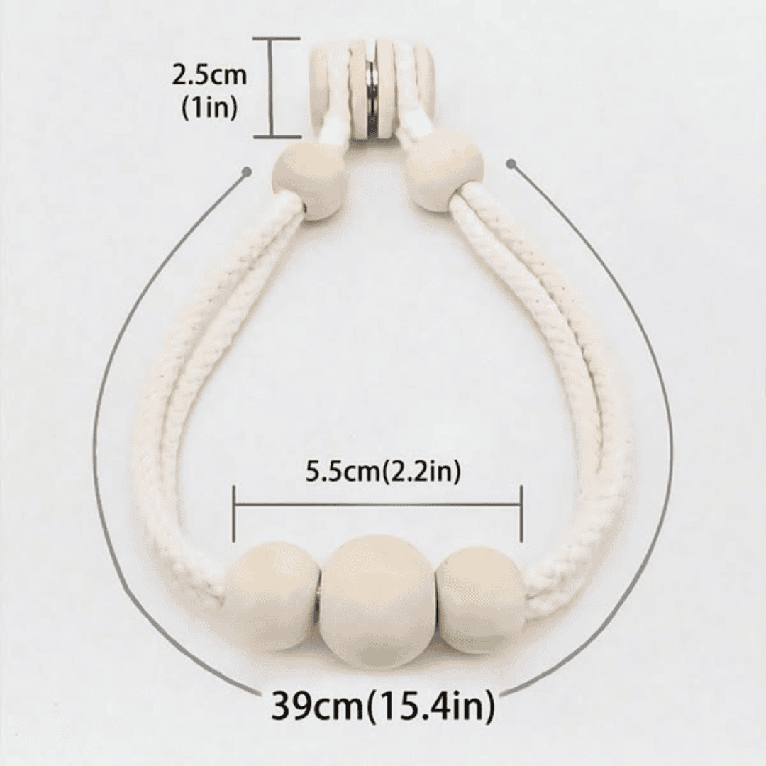 2pcs Magnetic Curtain Binding Straps with Solid Wood