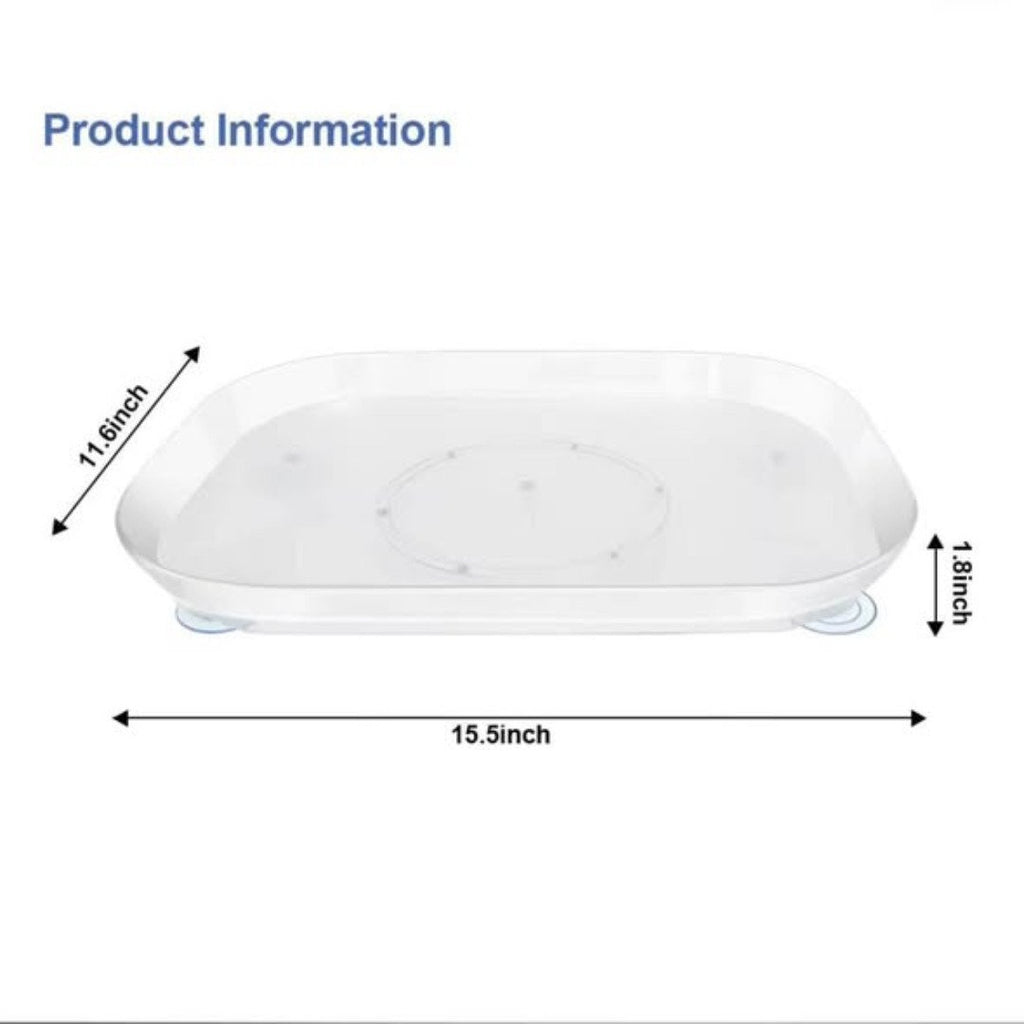 360 Rotating rectangular turntable organizer