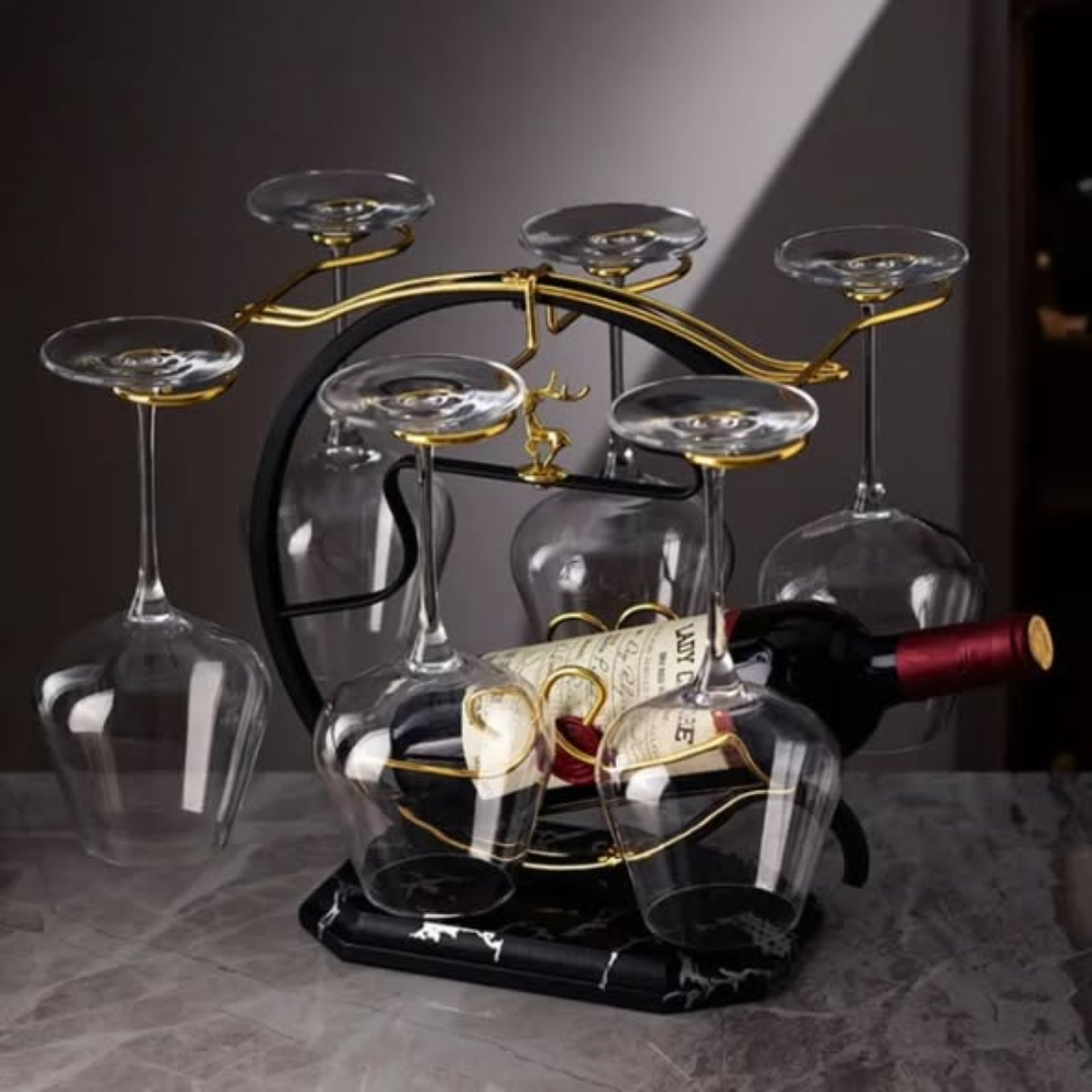 Golden Deer Wine Set Rack