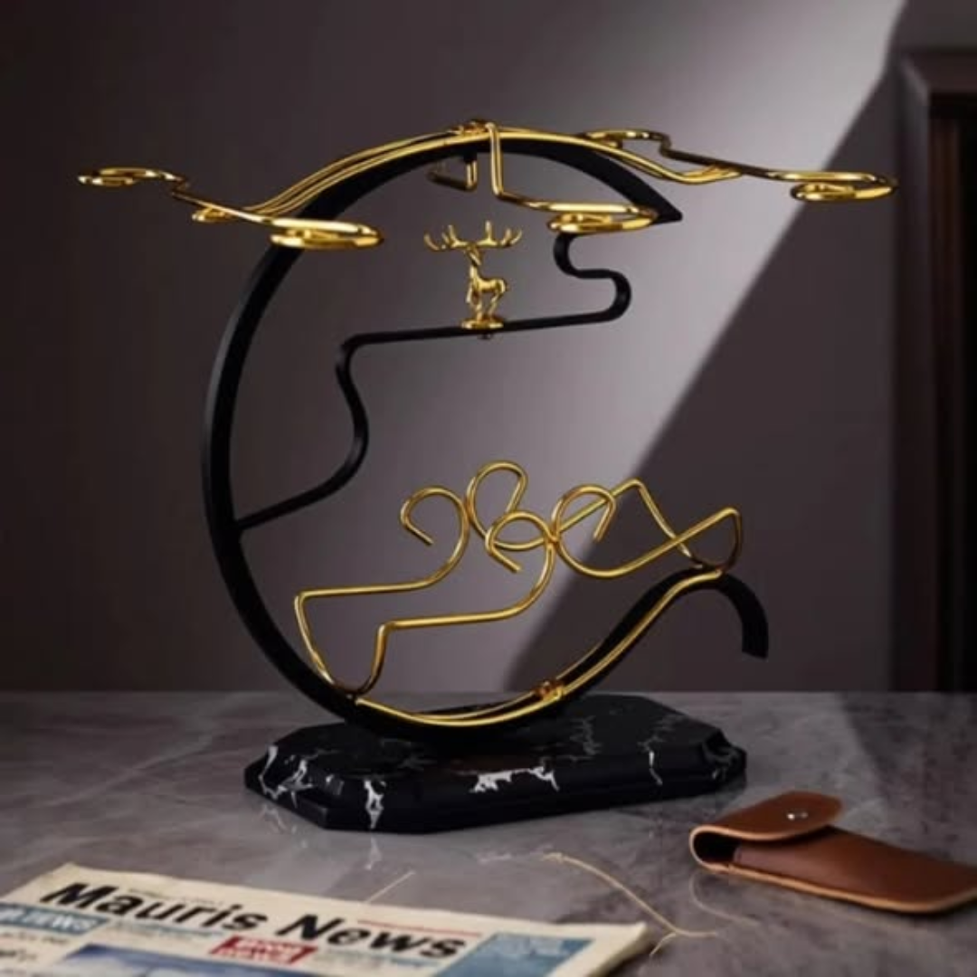 Golden Deer Wine Set Rack