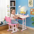 Height Adjustable Kids Study Desk and Chair Set