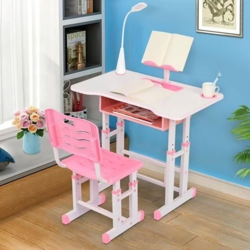 Height Adjustable Kids Study Desk and Chair Set