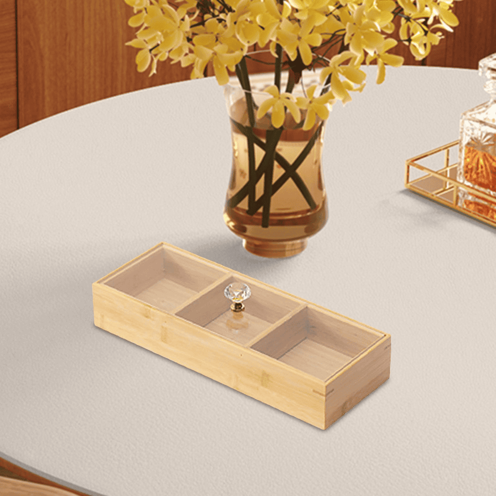 3-Slot Wooden Tea Bag / Candy Organizer