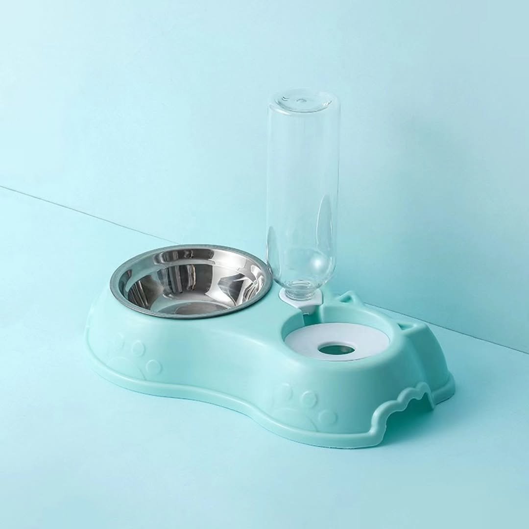 Automatic Pet Feeding Bowl with Water Dispenser