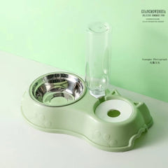 Automatic Pet Feeding Bowl with Water Dispenser