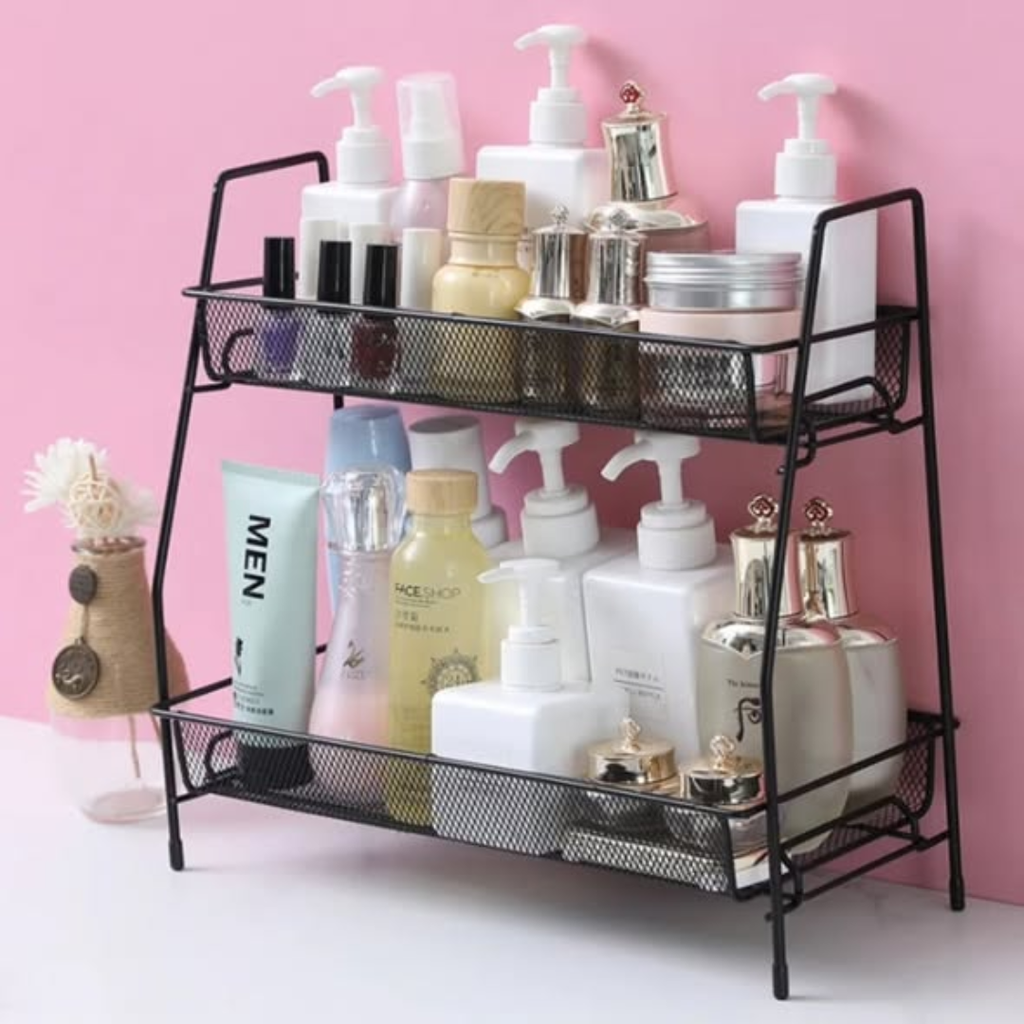 Two-layer fruit and spice rack