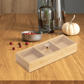 3-Slot Wooden Tea Bag / Candy Organizer