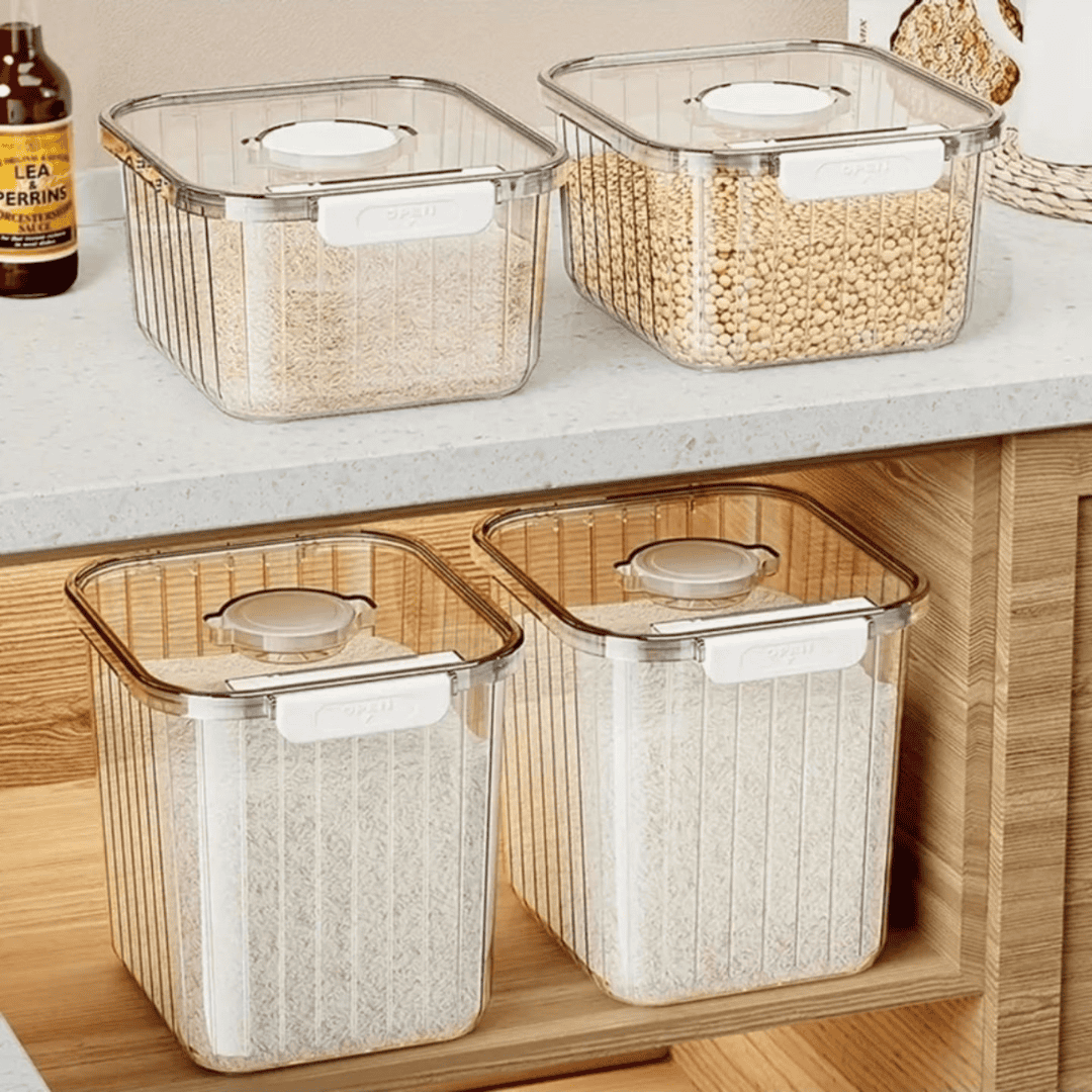 Acrylic Big Size Cereal Container with Measuring Cup