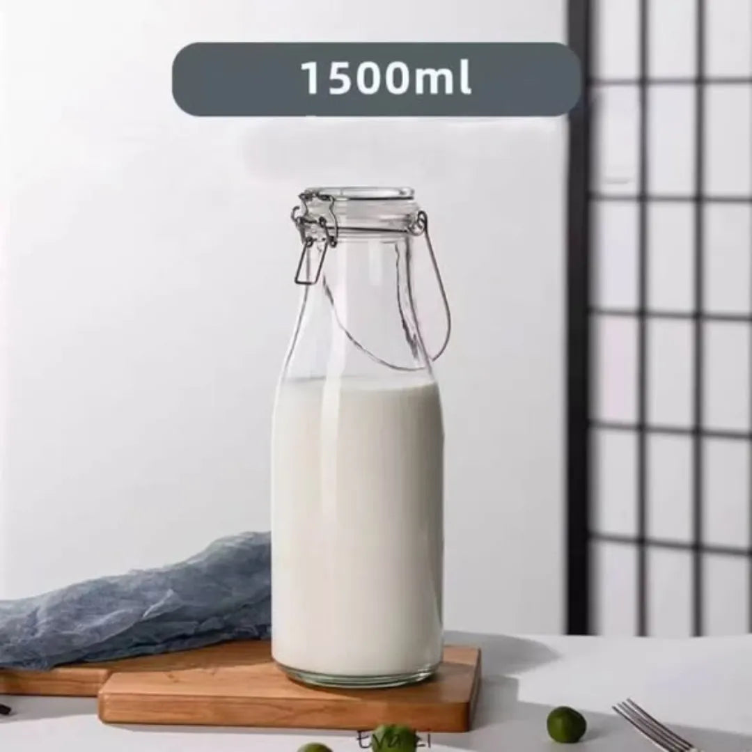 1.5 litres Food Grade Sealed Glass Bottle
