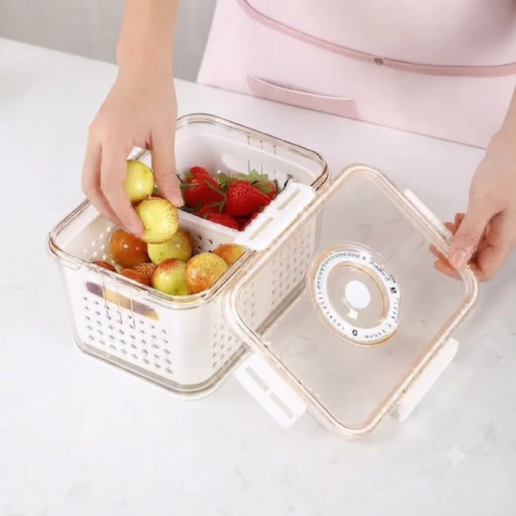 3-Piece Airtight Fridge Storage Box Set