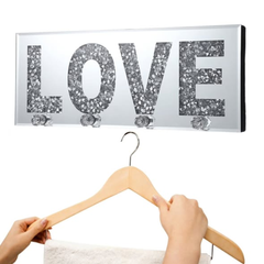 Crystal Glass Love Key Holder