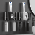 Automatic Toothpaste Dispenser with Toothbrush Holder and Cups