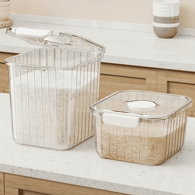 Acrylic Big Size Cereal Container with Measuring Cup