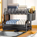 2-Tier Carbon Steel Dish Drying Rack