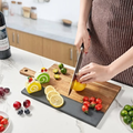 Rectangular Acacia Wood and Marble Cutting Board
