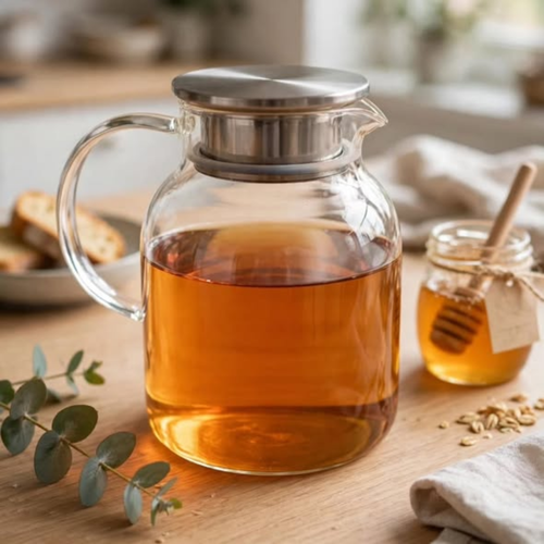 1.8L Glass Teapot - Stainless Lid