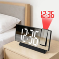 Mirror Multifunctional Projection Digital Alarm Clock