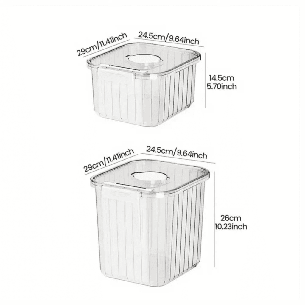 Acrylic Big Size Cereal Container with Measuring Cup