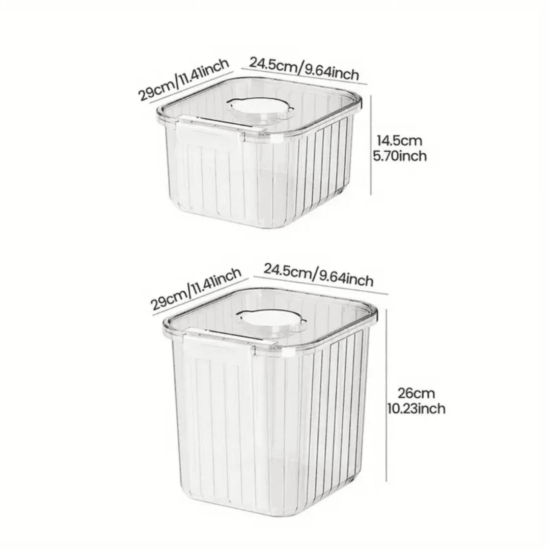 Acrylic Big Size Cereal Container with Measuring Cup