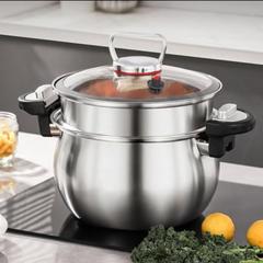 2 in 1 Multipurpose Pressure Cooker With a Steamer Pot