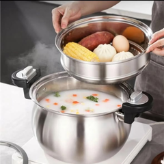 2 in 1 Multipurpose Pressure Cooker With a Steamer Pot