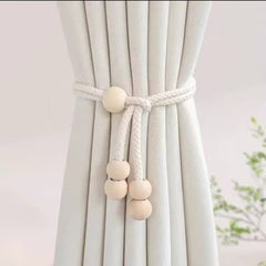 2pcs Wooden Beaded Curtain Tiebacks
