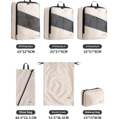 6Pcs Set Double zipper Travel luggage Organizer