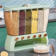 Acrylic Partitioned Rice/Cereal Dispenser