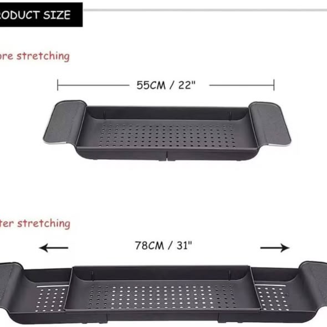 Expandable Bathtub Caddy Tray