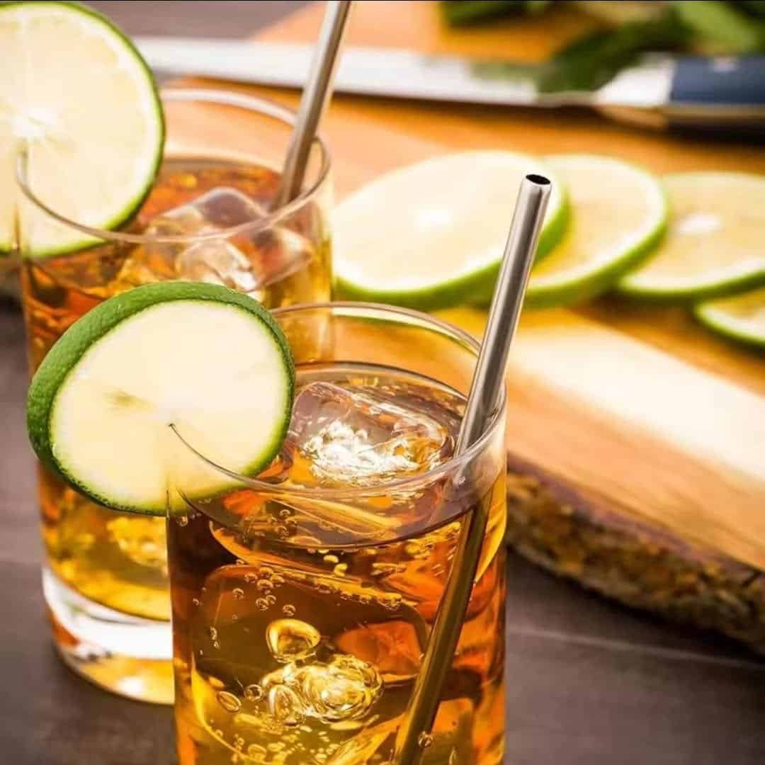 4 Pcs Reusable Glass Straws