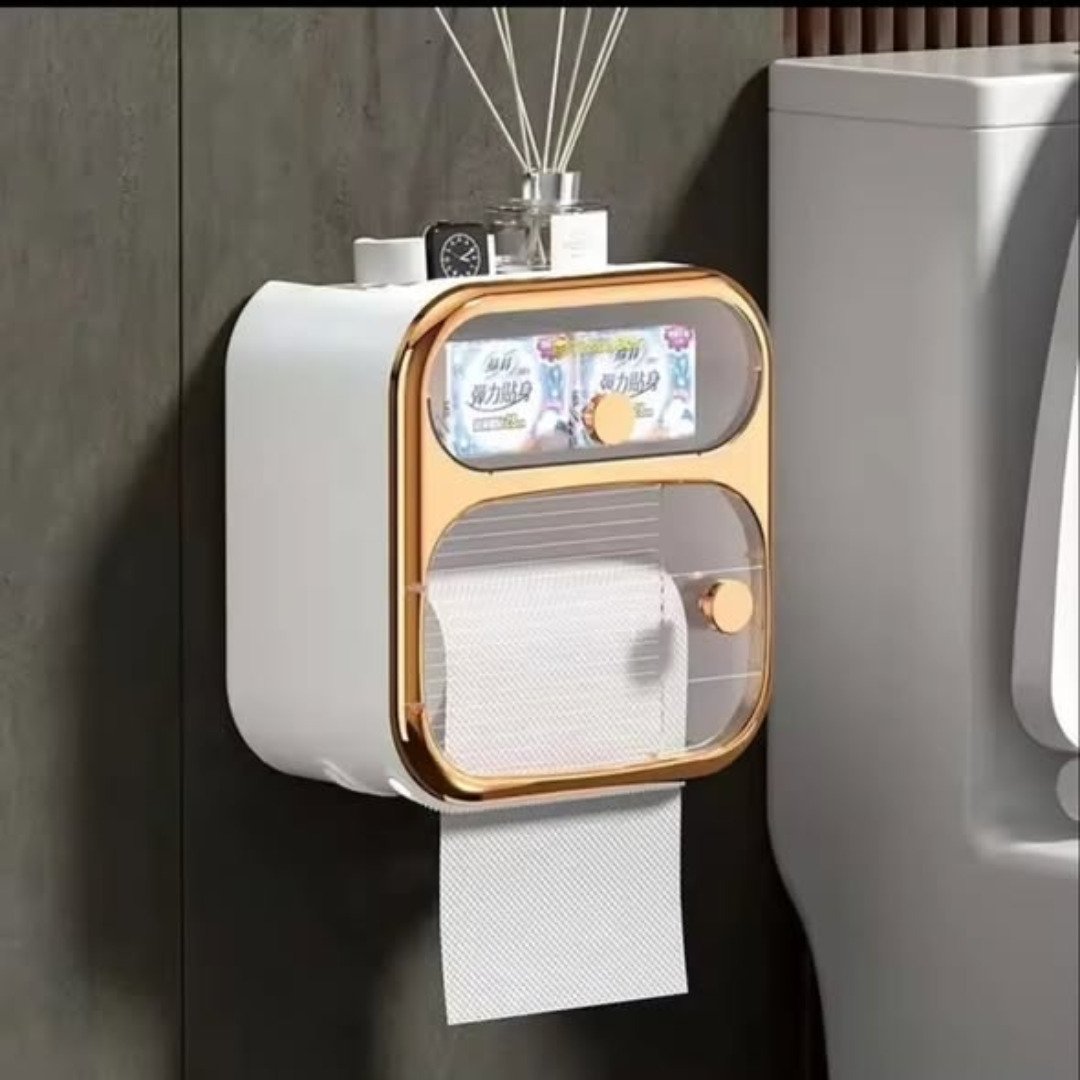 Multifunction 2 Layer Toilet Paper Box