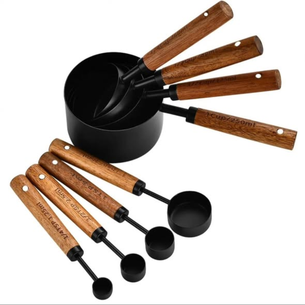 8Pcs Stainless Steel Measuring Cups and spoons