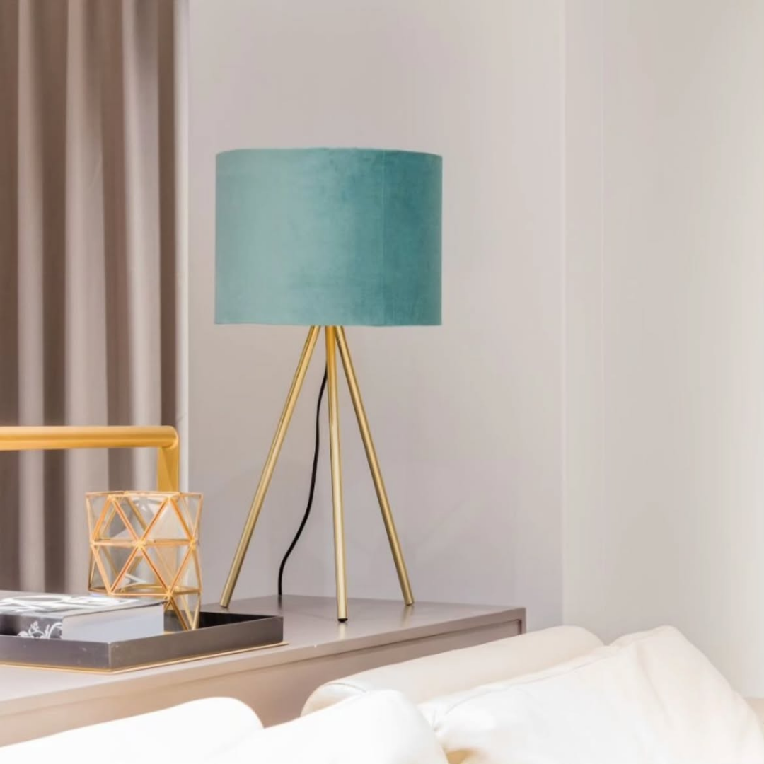 Velvet Tripod Table Lamp