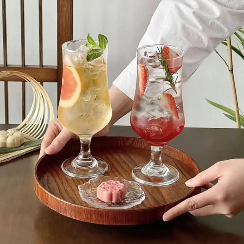 6Pcs Goblet Transparent Glass