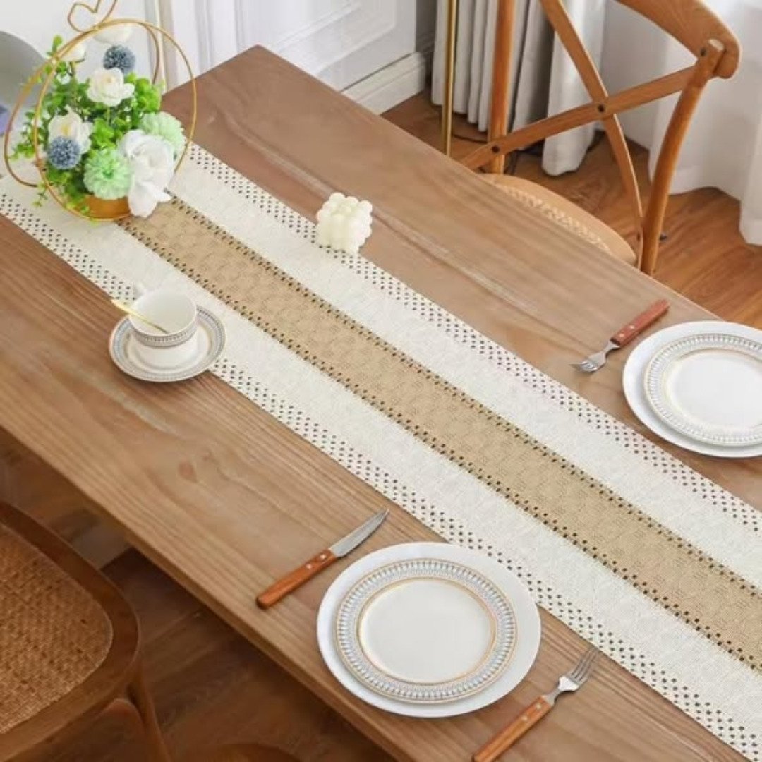 Bohemian style Table Runner With tassels