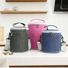 Insulated Round Lunch Bag