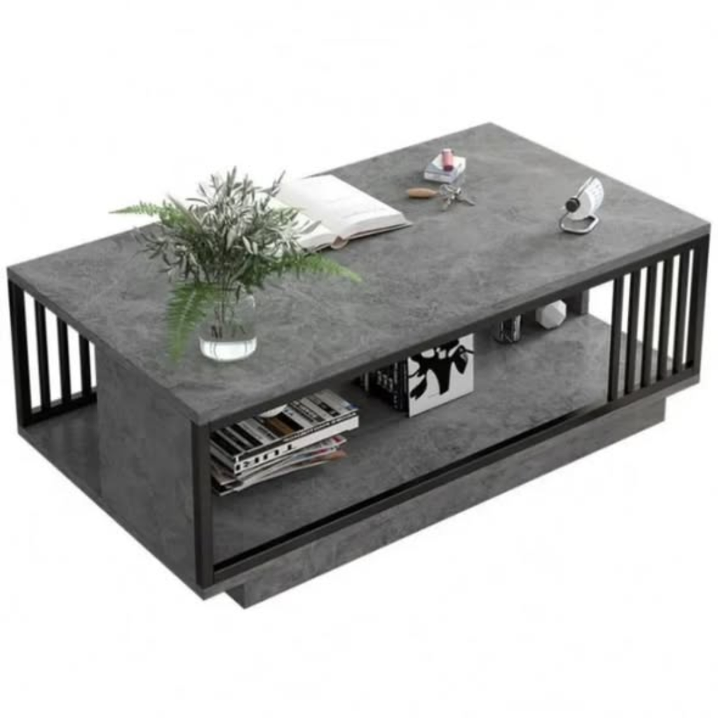 Modern Minimalist Marble Textured Coffee Table