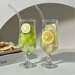 6Pcs Goblet Transparent Glass