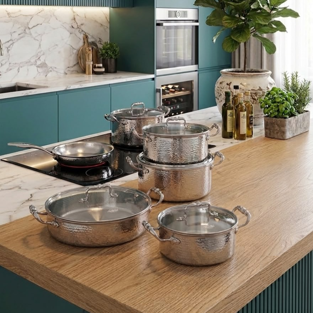 10-Piece Triply Stainless Steel Cookware Set