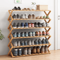 6-Tier Foldable Bamboo Shoe Rack