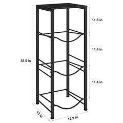 3-Tier Water Bottle Holder Rack with Upper Storage
