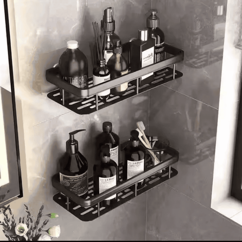 2pcs Aluminum Alloy Rectangular Shelf